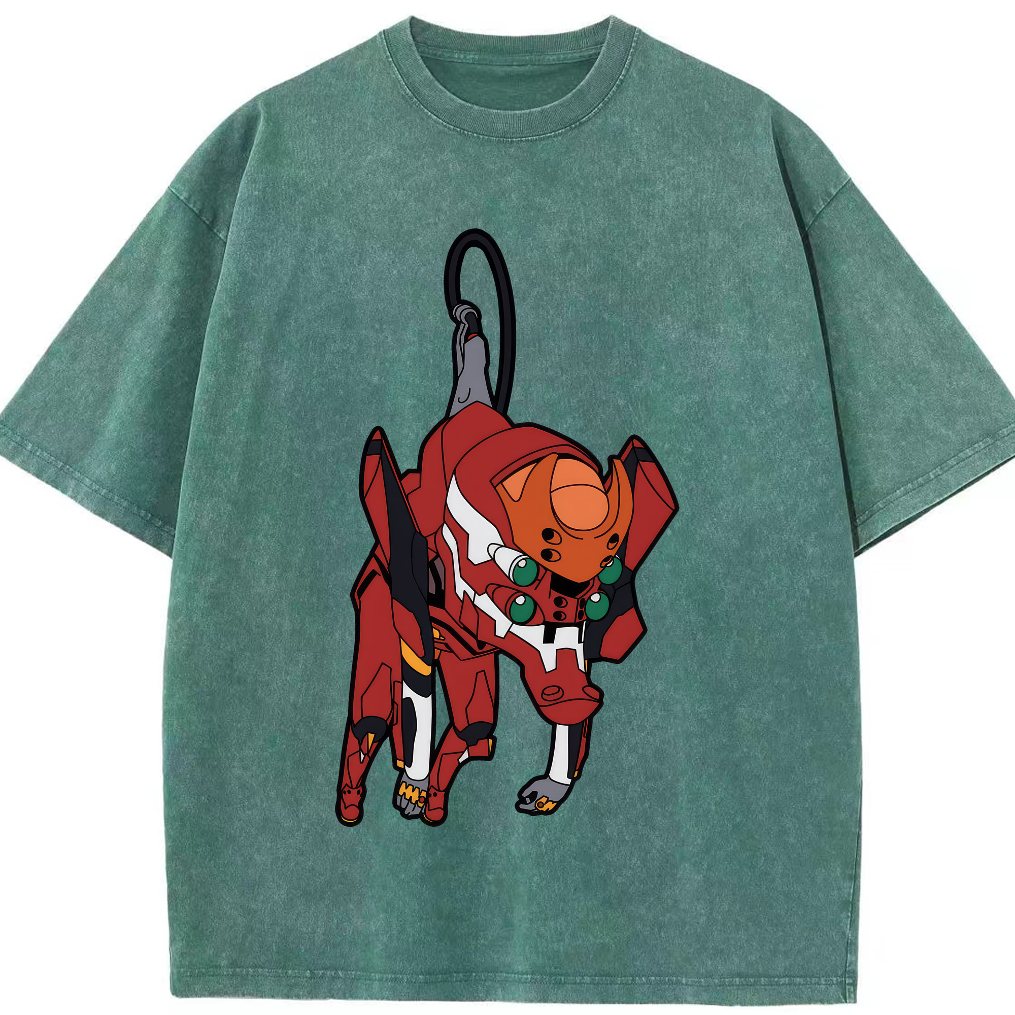 （画像用） EVA 新世紀エヴァンゲリオン 綿100% ヴィンテージ風 半袖Tシャツ（フロントプリント）